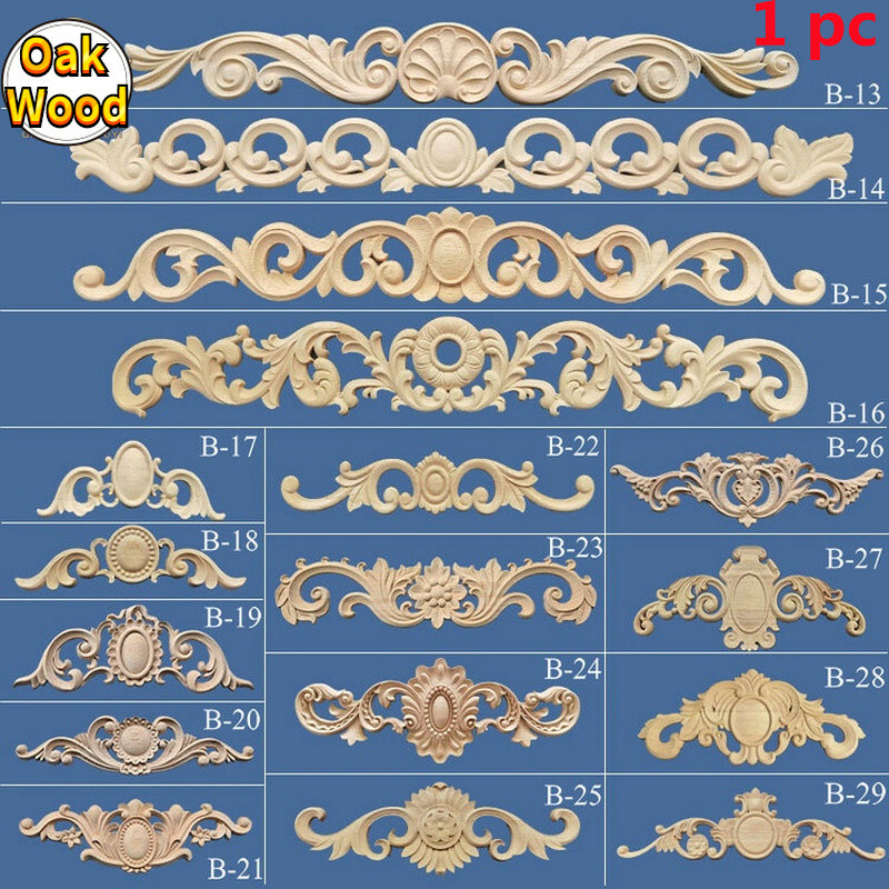 1x-wood-applique-euro-wooden-carved-decal-unpainted-for-wall-furniture-decor