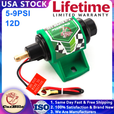 12D Universal Micro Electric Diesel Fuel Pump 5/16 inch Inlet 12V 35 GPH 5-9PSI