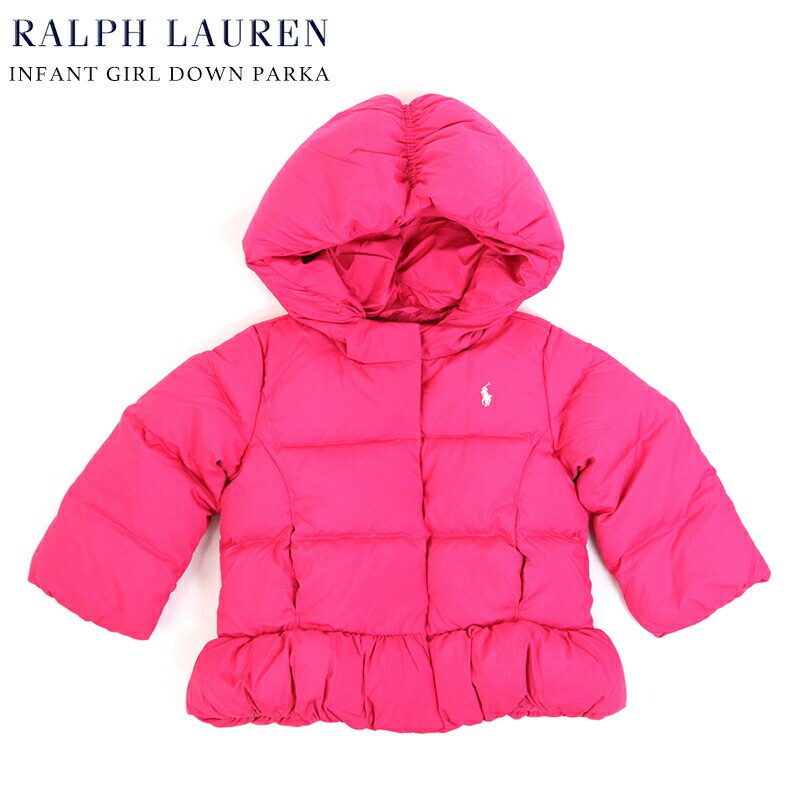 Пуховик Polo Ralph Lauren для маленьких девочек (3–6 мес) — розовый