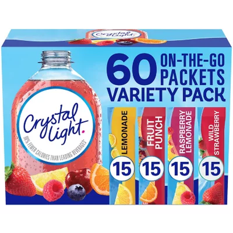 Crystal Light Lemonade Fruit Punch Powdered Drink Mix Variet