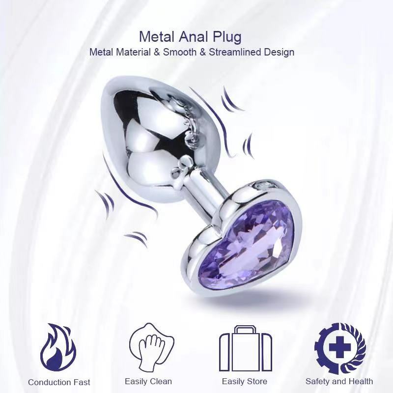 2024 Anal Butt Plug HEART STAINLESS Butt Plug Sex Toy For Women Men Couple Gift