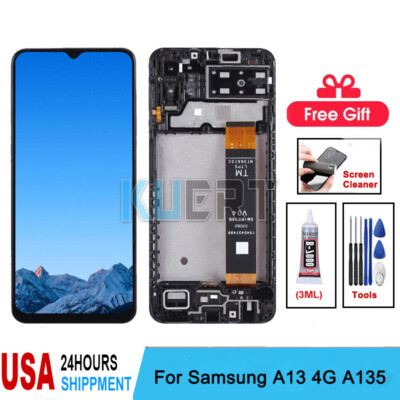 NEW For Samsung Galaxy A13 4G SM-A135 A135F LCD Touch Screen Digitizer Frame