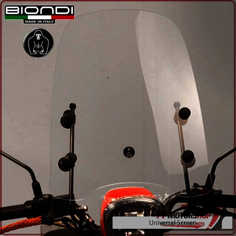 PARABREZZA SCHERMO UNIVERSALE TRASPARENTE PER BICI BIONDI 8071268 SENZA ATTACCHI
