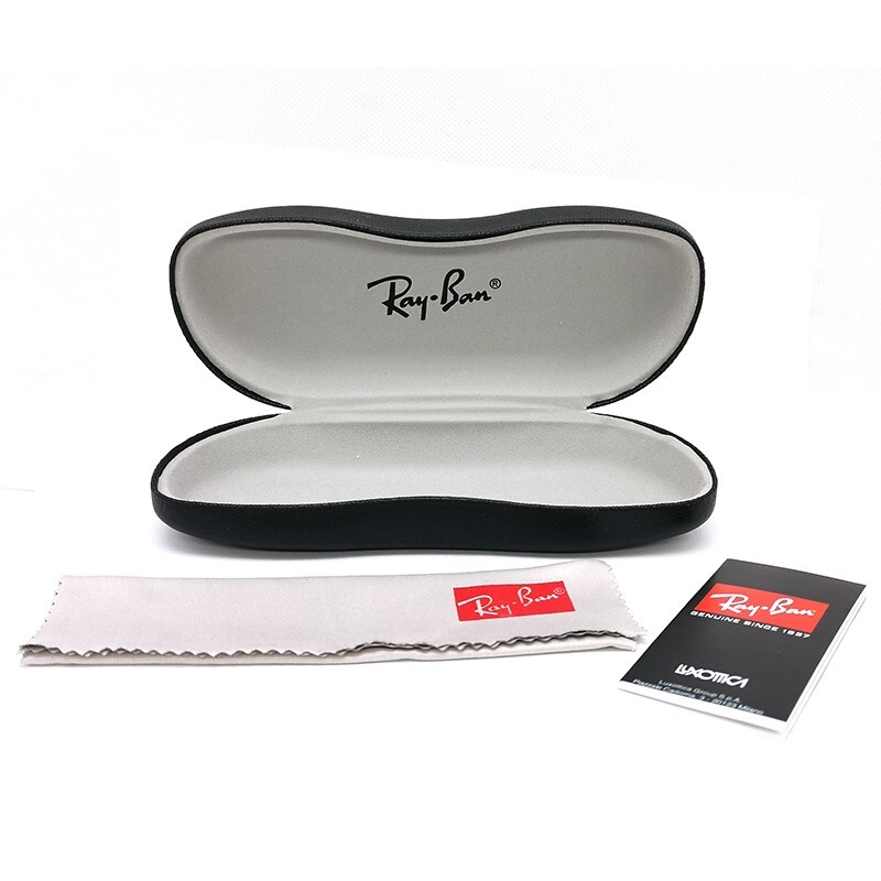 【早購入希望】Ray-Ban RB2197F  ケース　メガネ拭き有 Lサイズ】レイバン メガネケース＆メガネ拭き スチール製ハード
