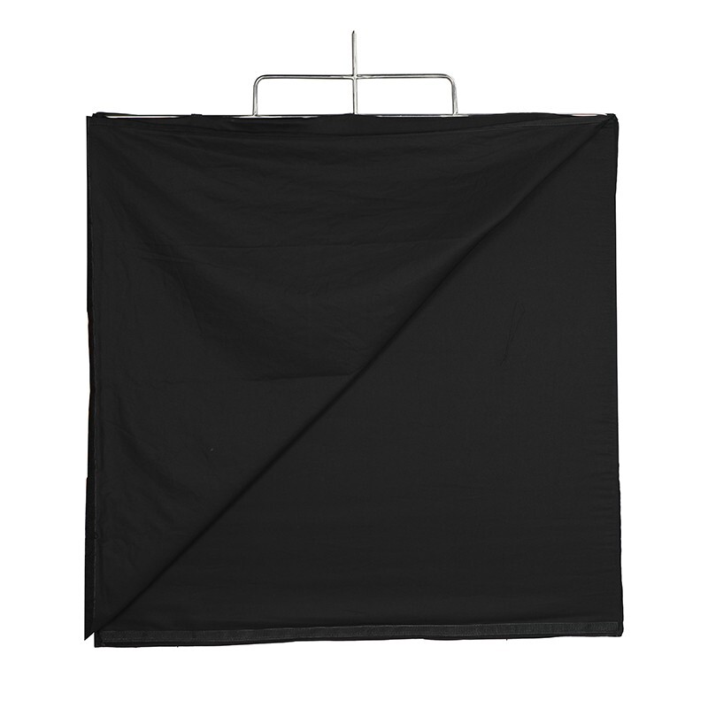 4'x4' Solid Floppy Black Flag 48x48" with Pock, Thick Cotton Cloth, Fabric Only