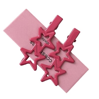 Girls Hair Clip Candy Color Star Shape Hair Barrettes for Teen Spring