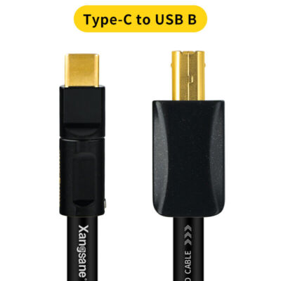 HiFi Audio USB Cable Pure SIlver Core Type C to USB A USB B OTG Decoding Cord