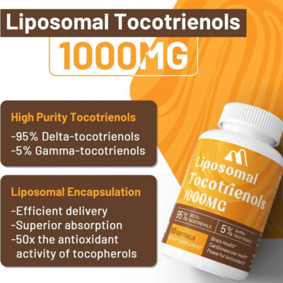 Liposomal Tocotrienol 1000mg 60 Capsules