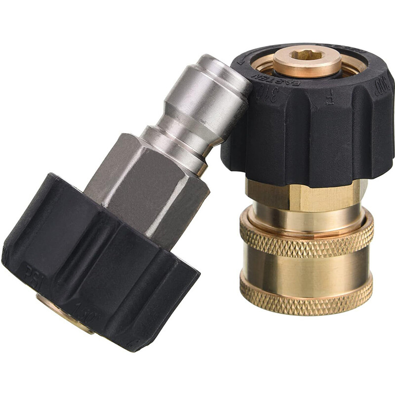 Pressure Washer Hose Adapter Set, M22 to 3/8 Quick Connect for Power Washer Hose