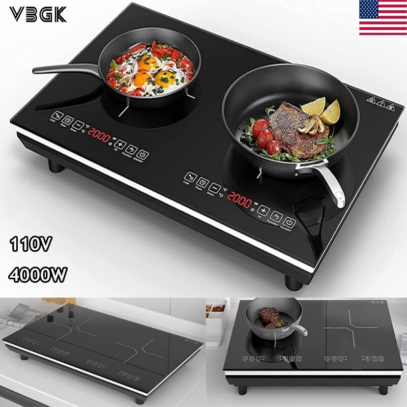 Induction Cooktop Dual Burner Electric Cooktop Stove Inducti