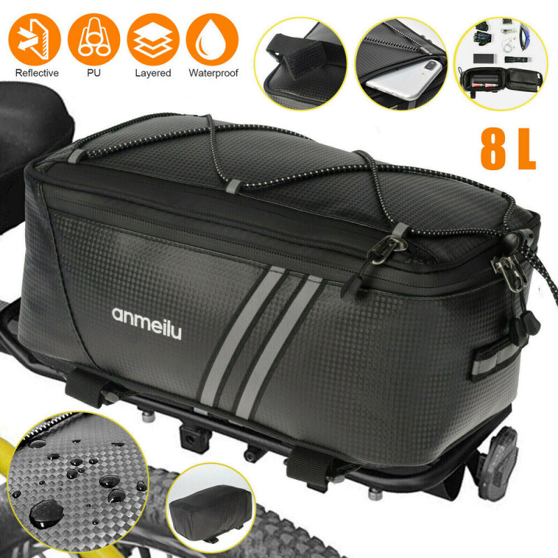 Rear Rack Seat Bag Bike Cycling Waterproof Storage Pouch Trunk Pannier