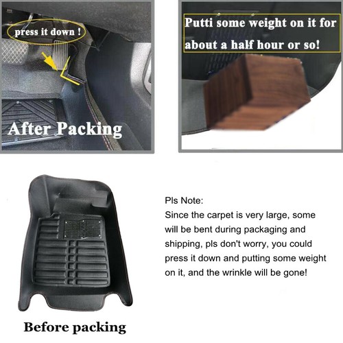 For 2007-2017 Toyota Camry All Season Black Floor Liner Mats Waterproof