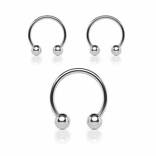 Steel Pressure Point Beaded Penis Head Glans Cock Ring Set of 3