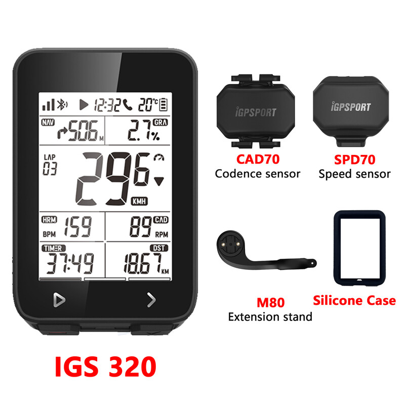 IGPSPORT iGS320 Bike Computer IPX7 ANT+ GPS  Wireless Speedometer Cadence Sensor