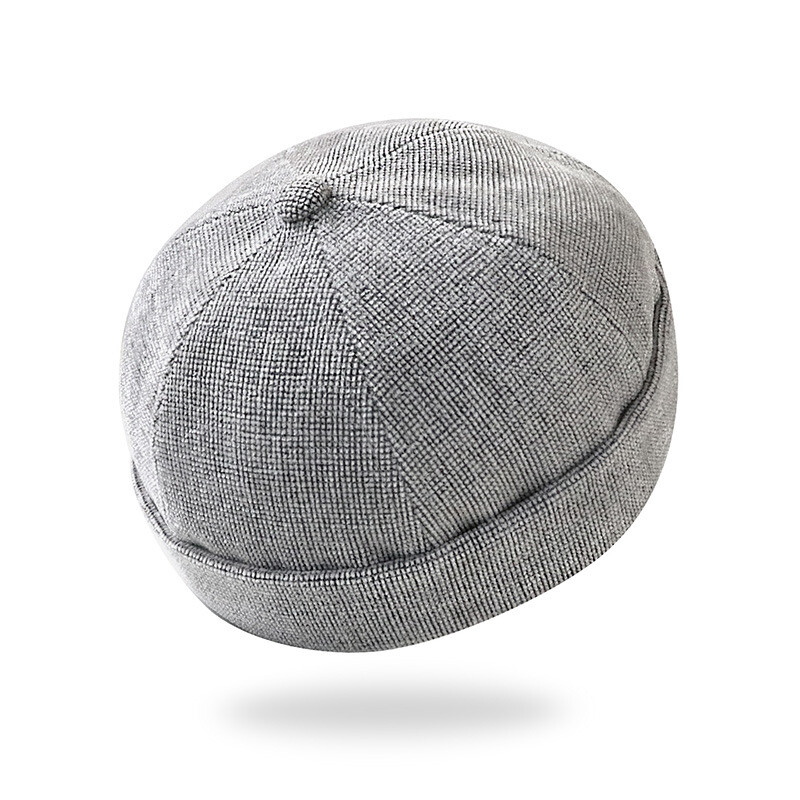 Unisex Helmkraut Matrose Hut Kappe Beanie Hip Hop Roulé Bündchen Brimless Retro