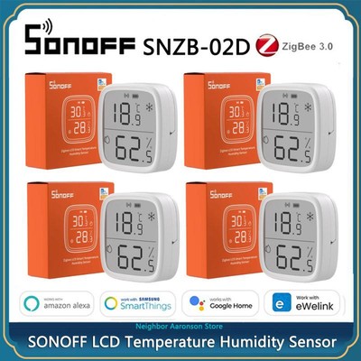 SONOFF SNZB-02D Zigbee 3.0 Smart Temperature Humidity Sensor 2.5'' LCD Screen Sma