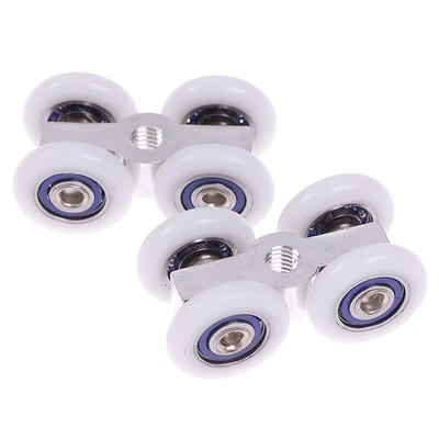 1Pair Sliding Door Rollers 4 Wheels Hanging Home Door Accessories Hardware