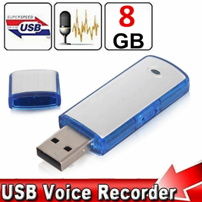 8GB Mini Digital Diktiergerät Aufnahmegerät Audio Voice Recorder USB Stick -DHL