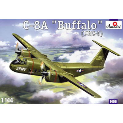 C-8A 'Buffalo' (DHC-5) USAF aircraft Scale 1/144 - Plastic model kit AMODEL 1409