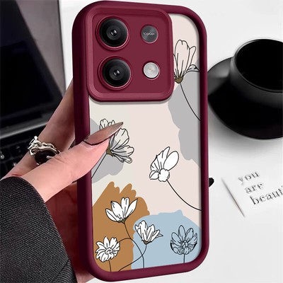 For Xiaomi 14T Poco X6 F6 Redmi Note 13 12 Pro Flower Shockproof Soft Case Cover