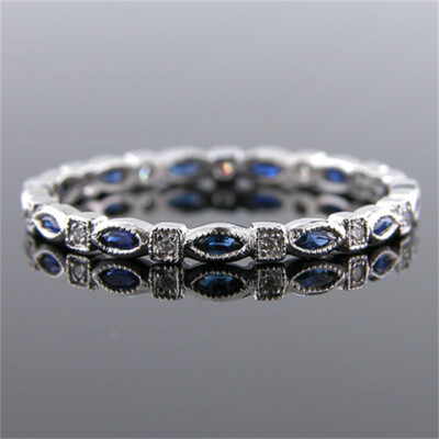 Fashion Women Anniversary 925 Silver Rings Cubic Zirconia Jewelry Size 6-10