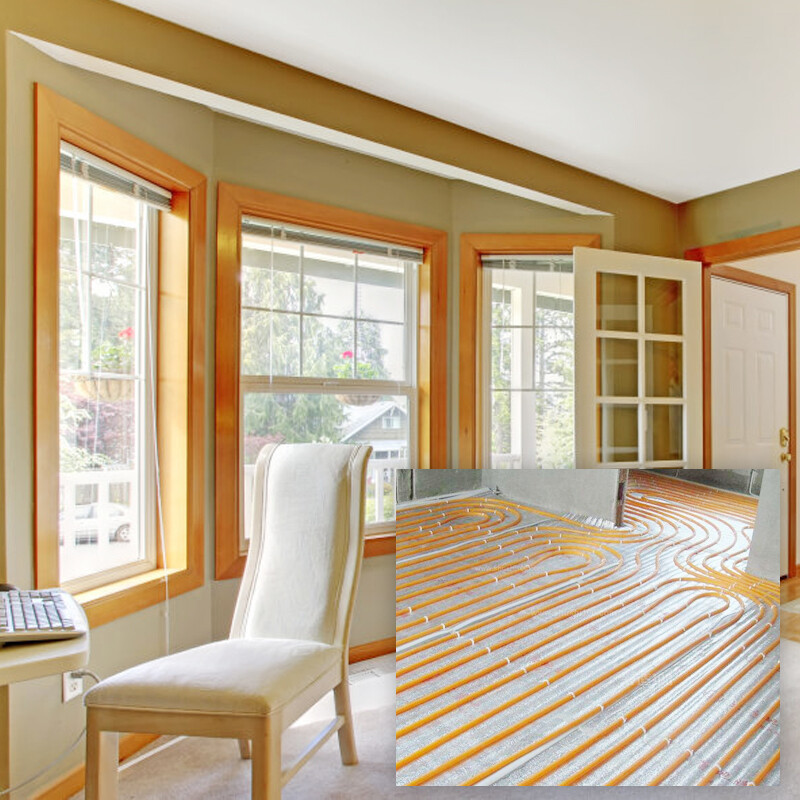 1/2” 5-Branch PEX Radiant Floor Heating Manifold Set Stainless Steel Kit