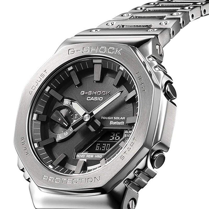 Pre-owned Casio G-shock Gm-b2100d-1ajf Metal Case Solar Bluetooth Analog Digital Men Watch