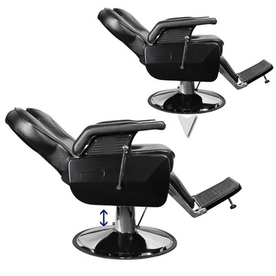 [X5] Deluxe Recliner Barber Chair Hydraulic PVC Leather Hair Salon Spa Washing