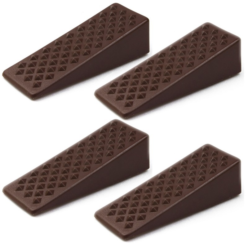 Set 4 Pezzi FermaPorta Fermi Porte Adesivi Marroni 49x19x13mm dfh