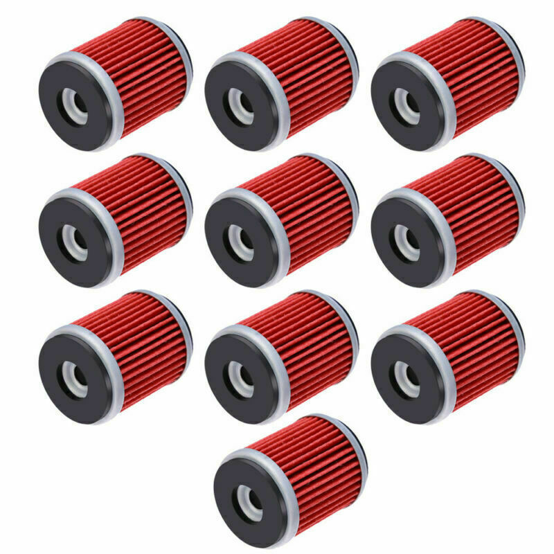 10 Pcs Oil Filter For Yamaha XT250 YZ250F YZ450F WR450F WR250R YFM250R HUSQVARNA