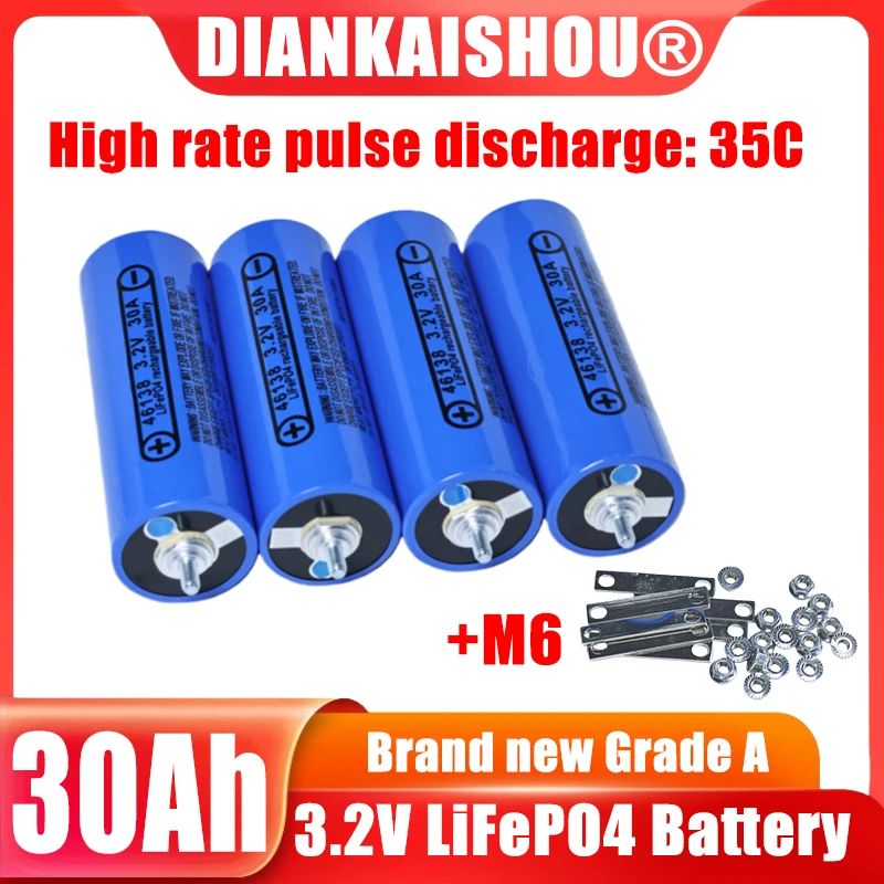 Grade A 3.2V 20Ah 30Ah 32Ah LiFePO4 battery C40 C46 phosphate Cell for 12V 24V 4