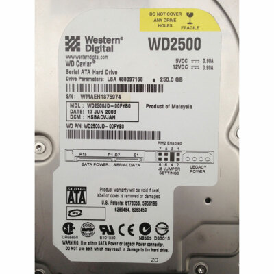 WD2500JD-00FYB0 - Western Digital 250GB 7200 RPM SATA 3.5'' HDD