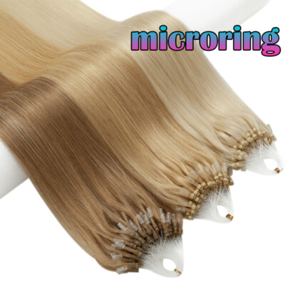 150g Thick Micro Loop Ring Human Hair Extensions Micro Link Nano Bead Tip 0.5/1g