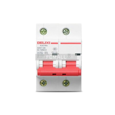 1Pcs New For DELIXI high current circuit breaker air switch DZ47-125 2P 125A