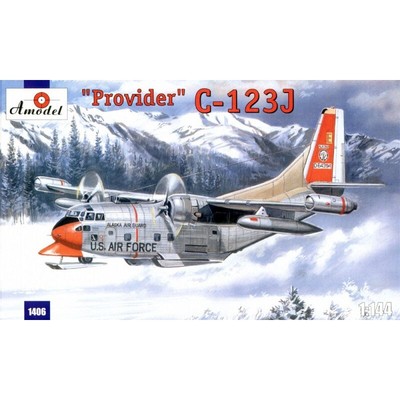 Amodel 1406 Plastic model airplane kit 1:144 C-123J 'Provider' USAF aircraft