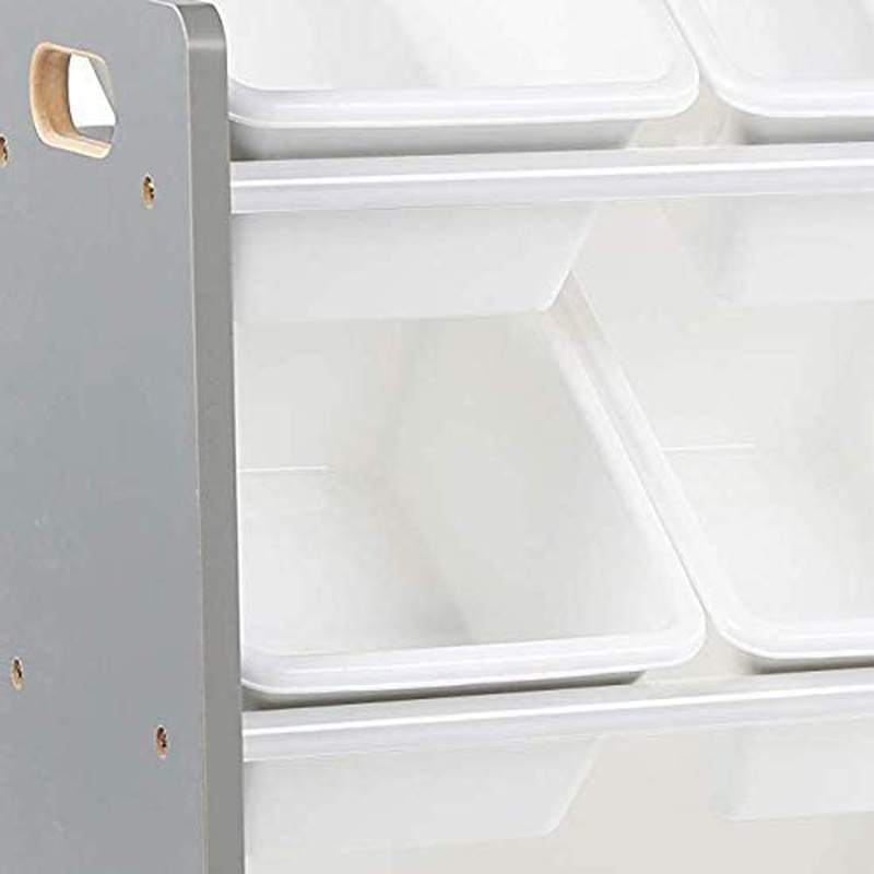 Humble Crew Supersized Wood Toy Storage Organizer, Extra Large, Grey/White