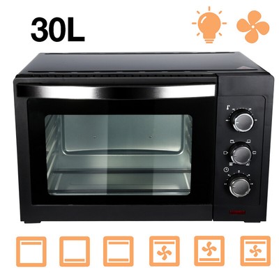 Minibackofen Pizzaofen Ober und Unterhitze mit Grillrost Backofen Kleiner 30L