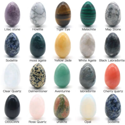 10pcs Mix Natural Quartz Crystal Egg Carved quartz Crystal Ball Reiki Healing