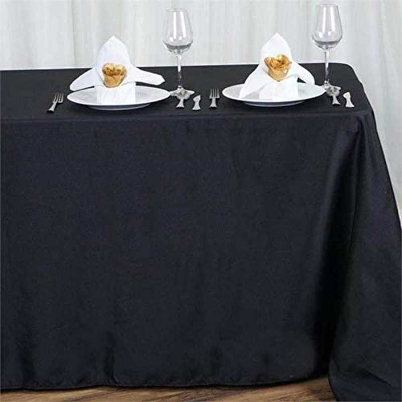 Balsacircle 10 Pcs 90X156-Inch Black Rectangle Polyester Tab