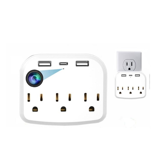 HD 1080P WIFI IP Camera In USB Outlets Power Socket Hidden Cam Network Recorder