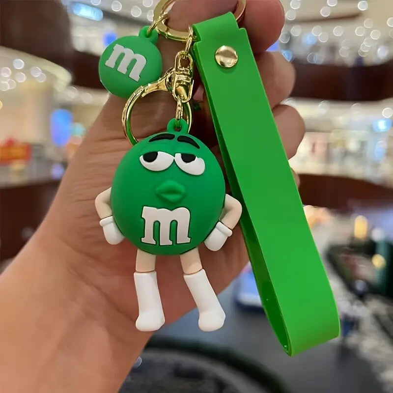 M&M Keychain With Wristlet - GREEN - Free Shipping