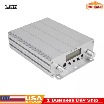 76MHz-113MHz 15W FM Broadcast Transmitter Stereo PLL FM Radio Broadcast Station