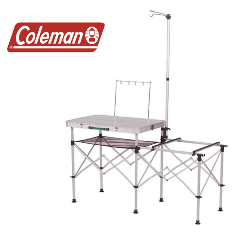 Portable Camping Kitchen Coleman Folding Table Rack for Outdoor BBQ Grill Picnic