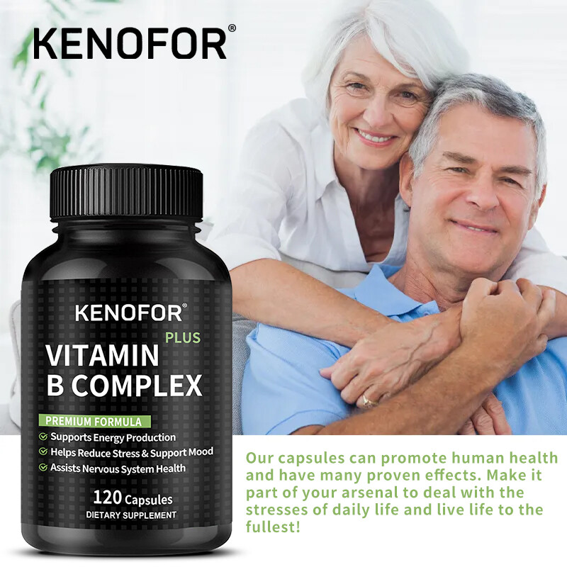 Vitamin B Complex B1 B2 B3 B5 B6 B12 Supports Brain & Nervous System Health mood