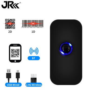 Wireless 2.4Ghz Portable 1D 2D Bluetooth Barcode Scanner Handhold Reader 3 Color