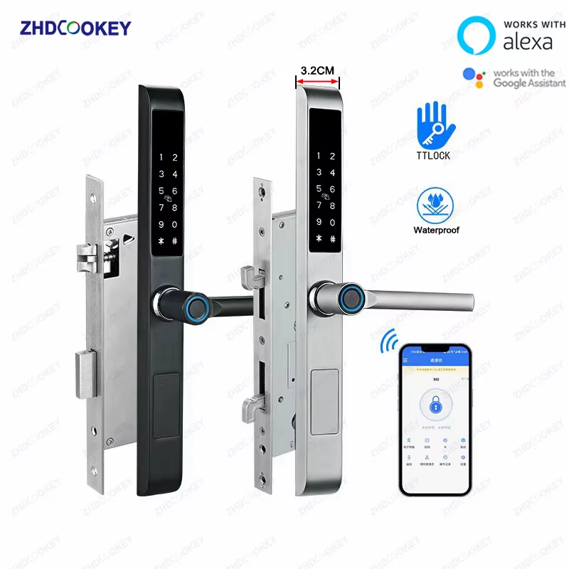 Waterproof TTLock Smart Lock APP Control Fingerprint Password RFID Card Keypad W
