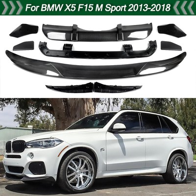 Front Splitter Rear Bumper Diffuser For BMW F15 X5 M Sport Performance 2013-2018