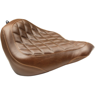 Mustang - 83053 - Wide Tripper Solo Seat, Diamond Stitch - Brown