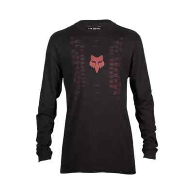 Fox Racing Adult Mens Medium MD Black Faded Out Premium LS Long Sleeve Tee Shirt