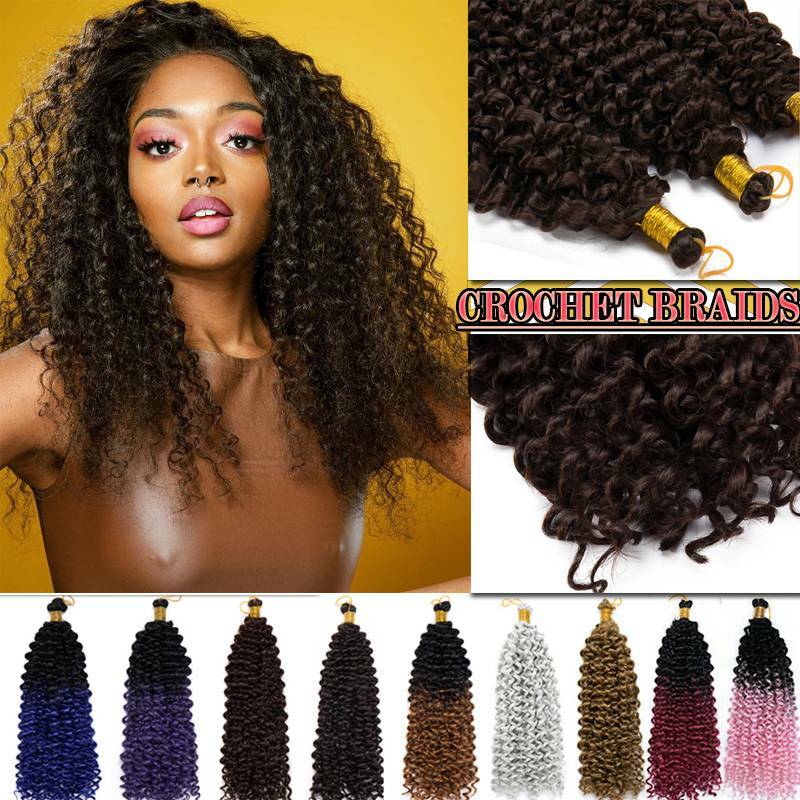 14 Ombre Water Wave Braiding Hair Extension Bulk Crochet Latch